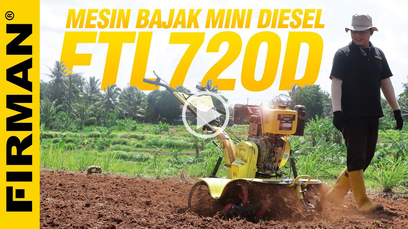Mesin Bajak Mini Diesel FIRMAN FTL720D | Mesin Diesel Kuat, Stabil dan Nyaman di Semua Ladang